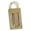 Natural Window Jute Double Wine Carriers